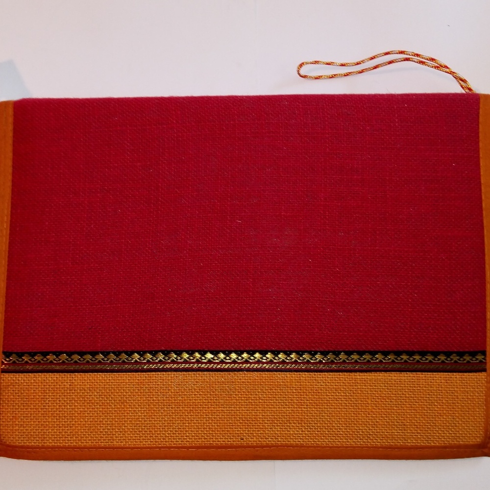 Women's Jute Burlap File Folder Binder Organizer